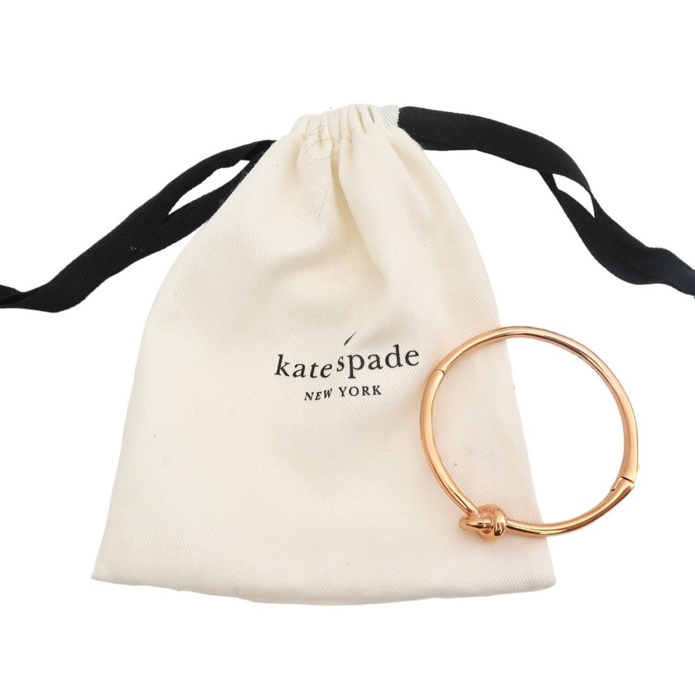 KATE SPADE Sailor's Knot hinged bangle bracelet rose gold